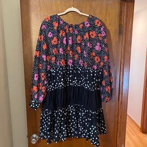 asos curve swing dress long sleeve above knee